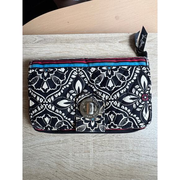 Vera Bradley Quilted Wallet – Black & White Pattern - Picture 1 of 9